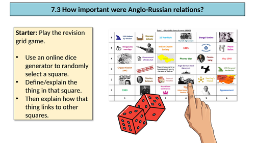 OCR A-Level History Y113: 7.3 Britain’s relationship with Russia