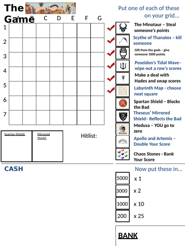 Greek Mythology Pirate Game