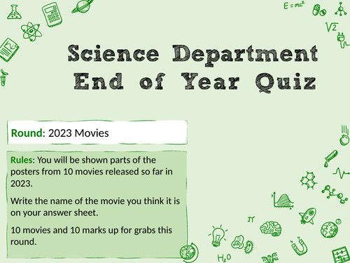 Science End of Year Quiz 2023