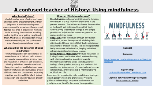 A history teachers guide on how to use mindfulness