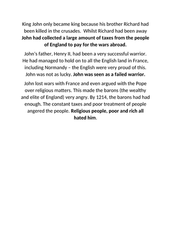 King John and the Magna Carta