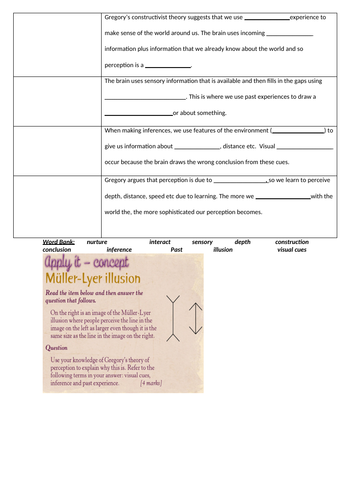 Gregory's Constructivist Theory (GCSE Psychology AQA)