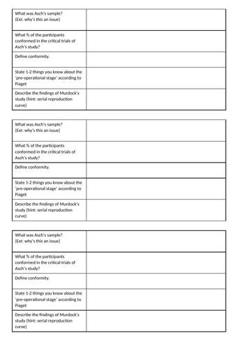 Factors Affecting Conformity (GCSE Psychology AQA) | Teaching Resources