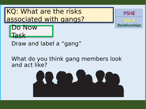 Gangs / County Lines PSHE lesson