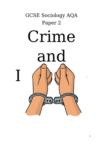 AQA GCSE Sociology Crime workpack