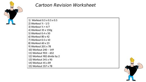 Cartoon worksheet 3