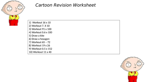 Cartoon worksheet 8