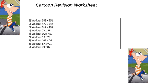 Cartoon worksheet 17