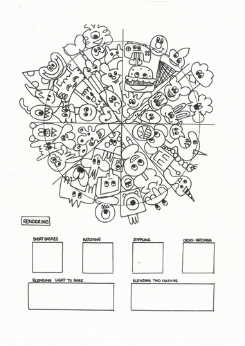 Jon Burgerman style colour wheel