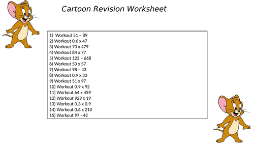 CARTOON WORKSHEET 28 | Teaching Resources