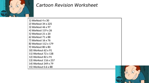CARTOON WORKSHEET 62 | Teaching Resources
