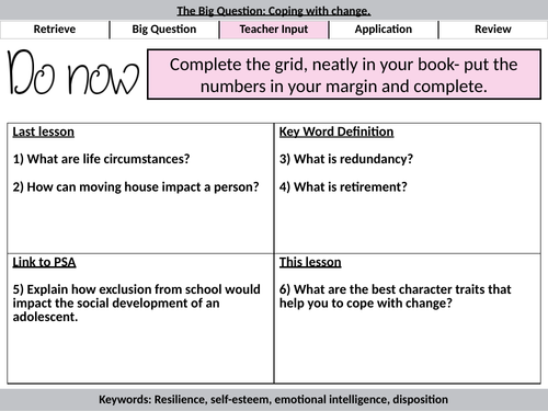 Component 1: L23: Character Traits