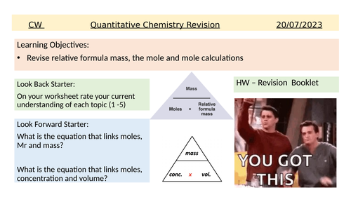 Quantitative chemistry revision FULL UNIT