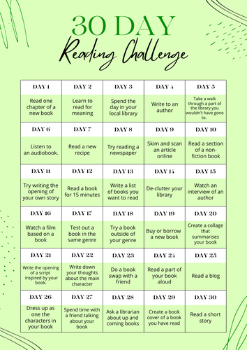 30 Day Reading Challenge