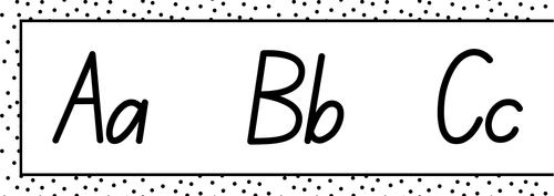 Alphabet Display Banner - Polka Dot Themed