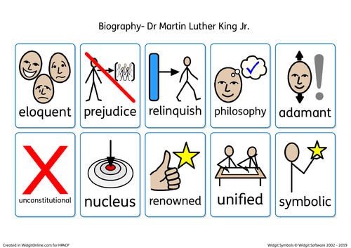 English Unit Martin Luther King Biography