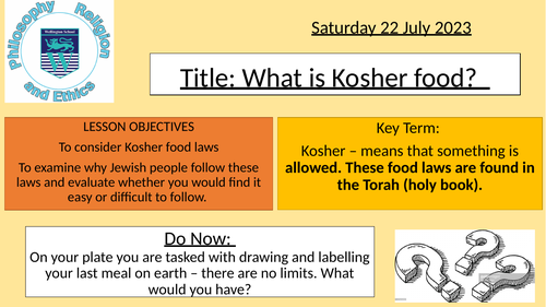 Judaism: Following the Mitzvot and Kosher food laws today