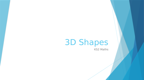 3D Shapes KS2 with activities