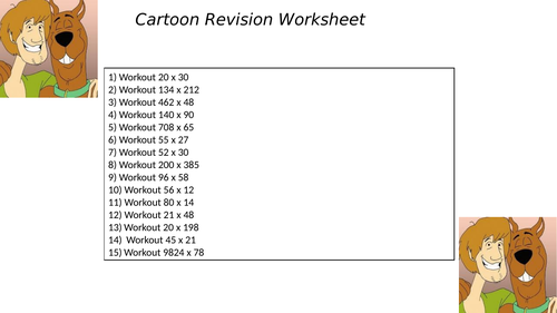 CARTOON WORKSHEET 90