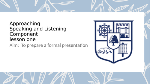 Non-Exam Spoken Language Endorsement ppt