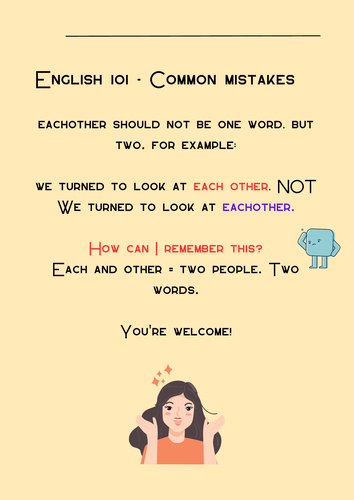 Common Mistakes - English