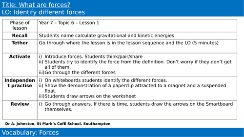 KS3 - Science - Forces, Speed & Distance Time Graphs