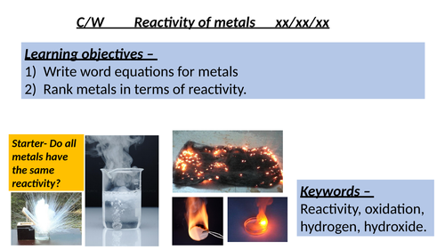 Reactivity series