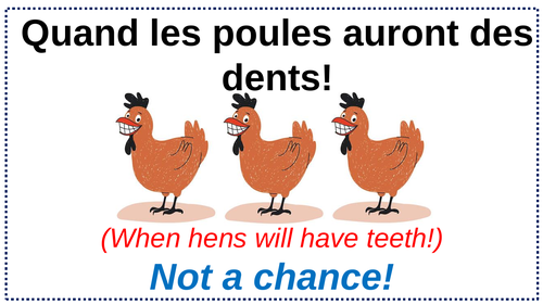 French idioms display