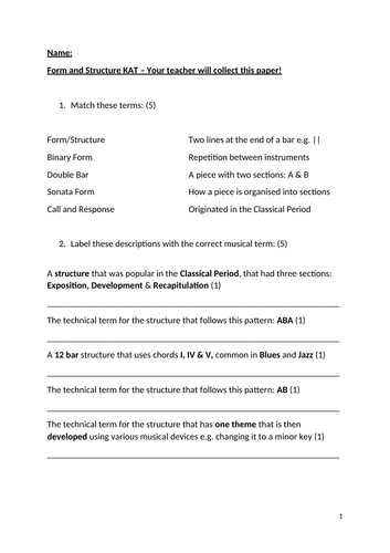 GCSE End of Topic Tests - KS4