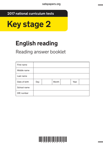 Year 6 Guided Reading - 1 week - 4 sessions based on 2017 SATs paper