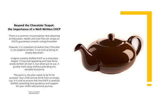 EHCP Poster: Beyond the Chocolate Teapot