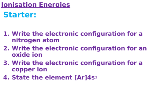 AQA A Level Chemistry Unit 1 Lessons