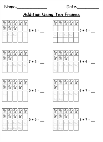 Addition Using Tens Frames