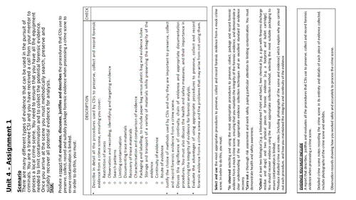 BTEC Level 3 Forensics and criminal investigation