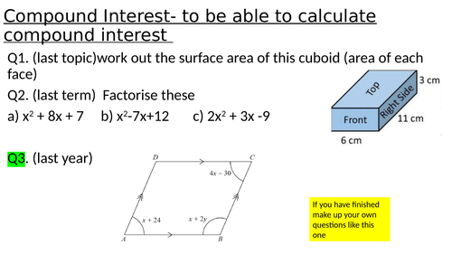 compound interest and depreciation
