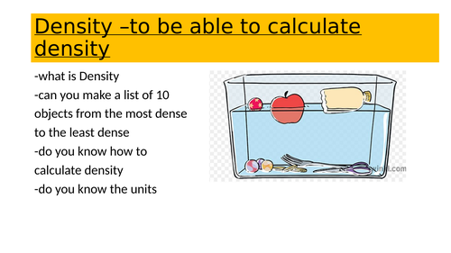 Density, maths