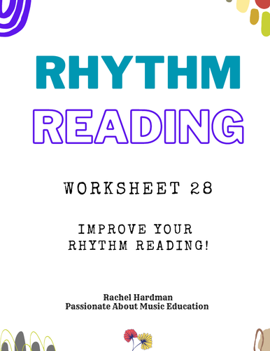 Worksheet 28 - 2/4 Rhythm Reading for KS3 & KS4 music
