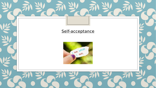 Self-acceptance power point aimed at teens