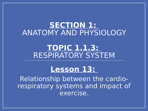 Respiratory system lesson bundle - AQA A level PE Year 1 - handouts, PPTs and exam Qs
