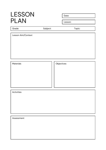 lesson plan template