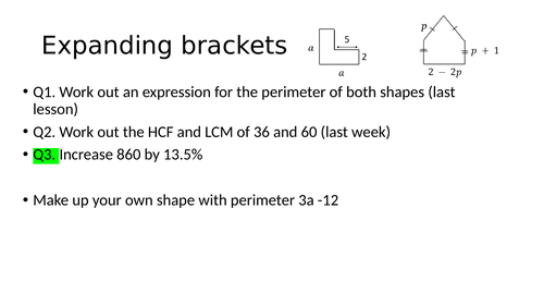 expanding brackets