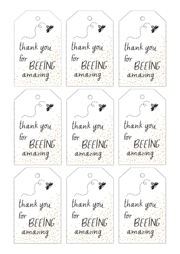 Thanks for BEEING amazing gift tags