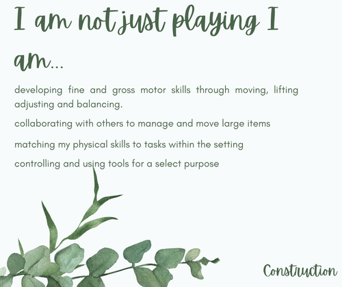 I'm not just playing cards eyfs