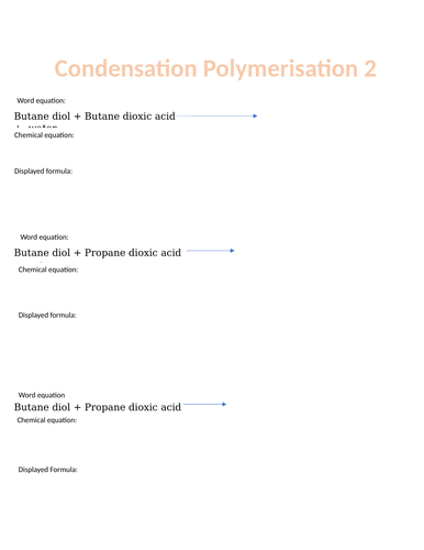 Naming Condensation Practice paper buddle pack 4 documents