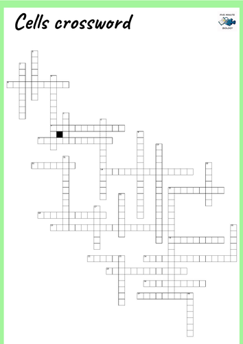 AQA GCSE Biology Cells Crossword