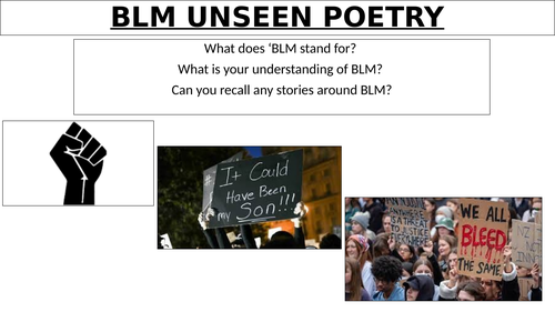 BLM Poetry - 2 lessons
