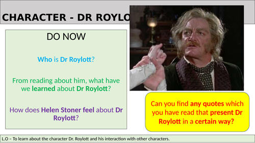 DR ROYLOTT - CHARACTER