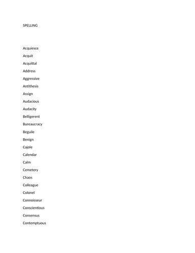 Home School Resource English Language Advanced Spelling; ambitious ...