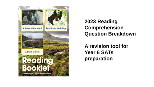 2023 Reading Comprehension Question Breakdown Year 6 SATs