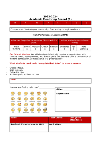 Academic Mentoring for 3 terms